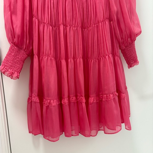 Ulla Johnson Emmeline Fuchsia Pink Silk Dress Size 0 - Picture 9 of 14
